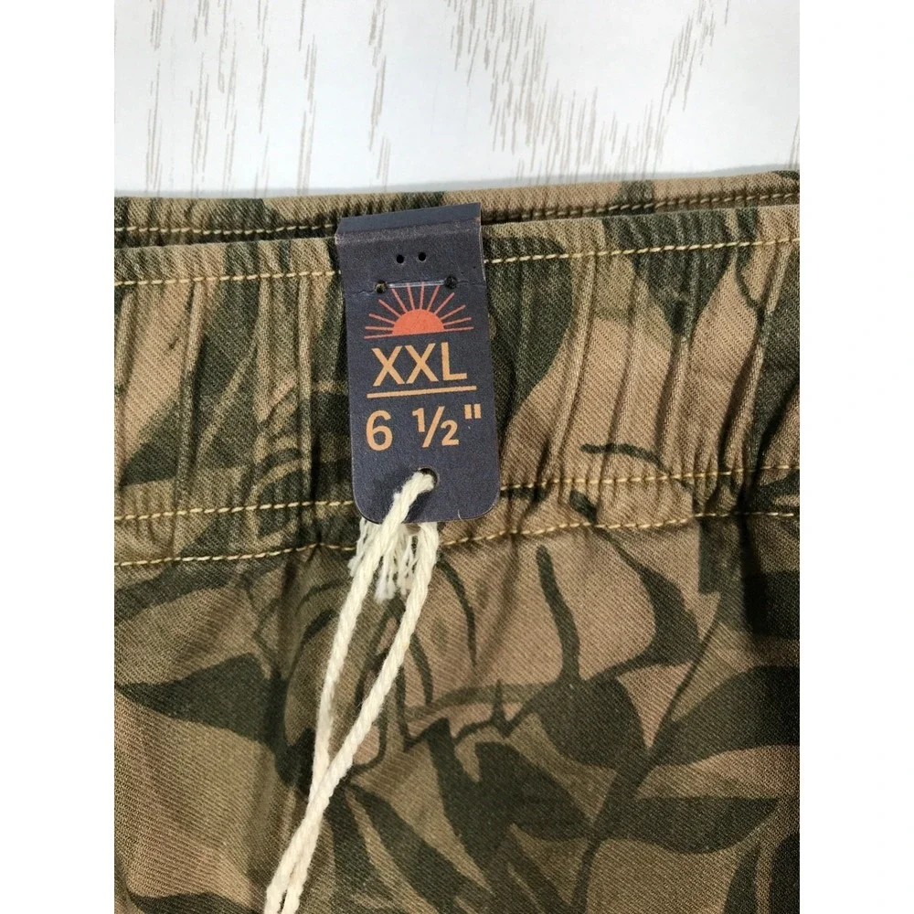 Faherty Organic Cotton Shorts Men XXL Floral Garment Dyed Elastic Drawstring New